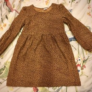 GAP kids jaguar leopard pattern corduroy dress M ( 8 )